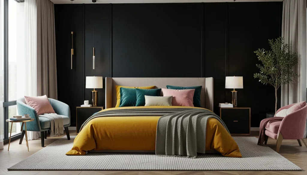 Black Accent Wall Bedroom 1 Black Accent Wall Bedroom 1